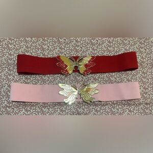 Genuine 80’s butterfly stretch belts